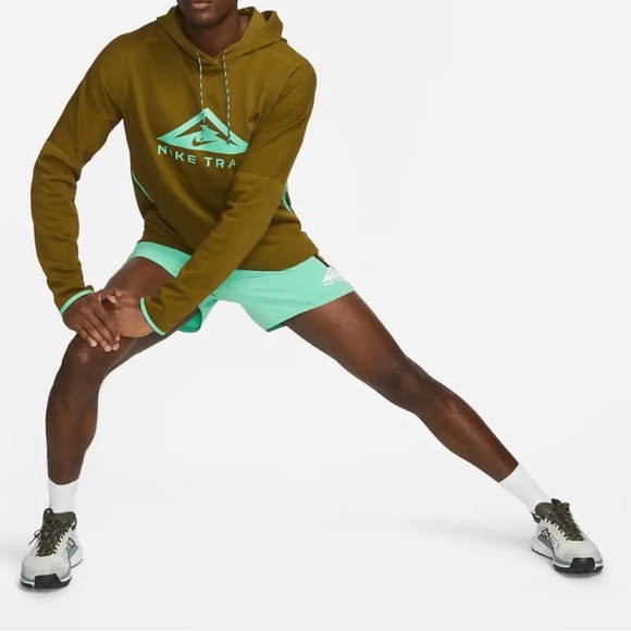 Nike Trail Magic Hour Men's Dri-FIT Running Jogging Hoodie Olive Size Medium - Picture 3 of 5